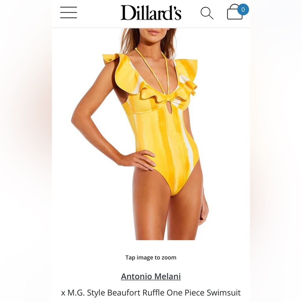 Antonio Melani X M.G. Style Beaufort Ruffle one piece swimsuit - NWT size xs